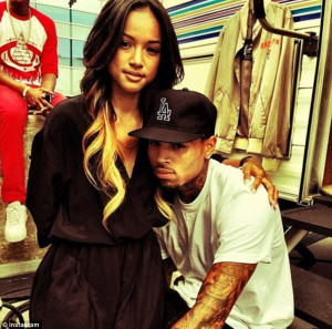 Supportive ex: Karrueche split up with Chris Brown last month after he ...