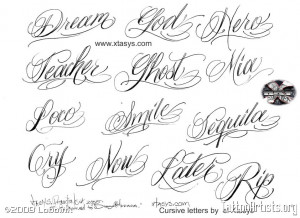 27 Best Cursive Tattoo Fonts for Stylish Lettering