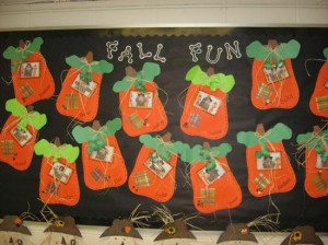 Pumpkin Glyphs - Festive Fall Bulletin Board Idea