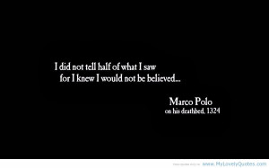 marco polo quotes without stones there is no arch marco polo