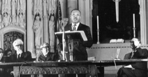 Dr. Martin Luther King at Riverside Church, New York City, April 4 ...