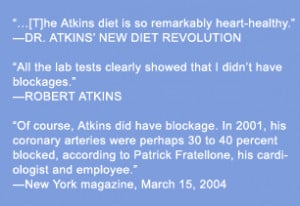 Atkins quotes regarding his health.