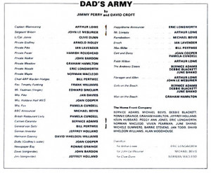 Dad's Army theatre programme and cast list starring Arthur Lowe, John ...