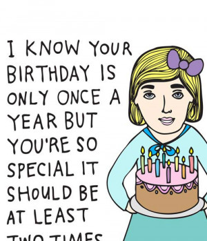 16. Birthday Card - I Know Your Birthday Is Only Once A Year But You ...