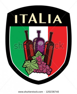 stock-vector-italian-label-flag-with-grapes-and-wine-bottles-vector ...