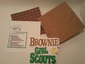 DIY Brownie Girl Scouts Paperbag Album Kit by AllLayedOut on Etsy, $6 ...