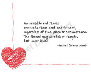 An invisible red thread -- adoption proverb ...
