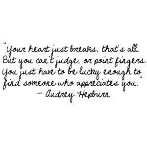 Audrey Hepburn Heartbreak