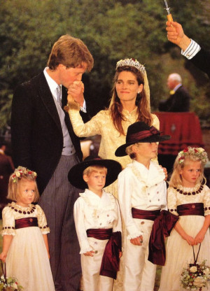 The wedding of Charles Spencer and Victoria Lockwood. The two children ...