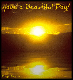 Glitter Graphic Comment: Have a Beautiful Day Sunrise