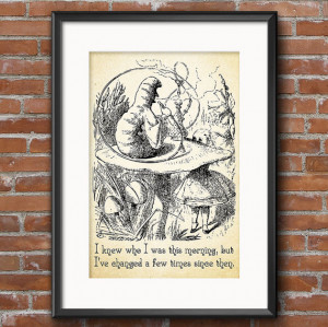 Lewis Carroll Alice in Wonderland Quote I knew who I was this morning ...