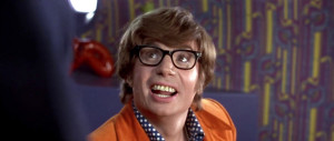 of Mike Myers, portraying Austin Powers/Dr. Evil from 