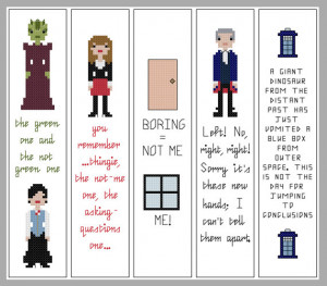 Doctor Who Cross Stitch Bookmarks Peter Capaldi Deep Breath Quotes ...