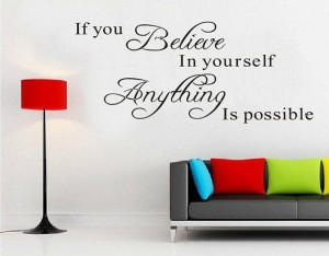 Vinyl Believe Quotes Wall Decal Words Wall Art by CustomWallDecal, $19 ...