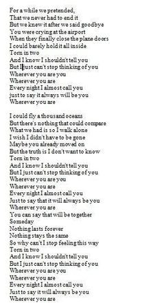 Lyrics to Wherever You Are by 5 Seconds of Summer More