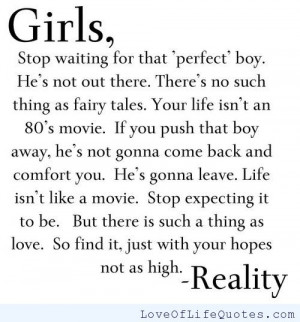 Stop waiting for the perfect boy
