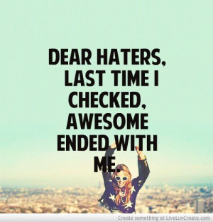 haters quotes and sayings tumblr swag quotes tumblr quotes for haters ...