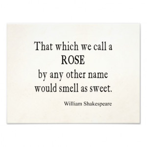 Rose Name Would Smell As Sweet Shakespeare Quote Photo Art
