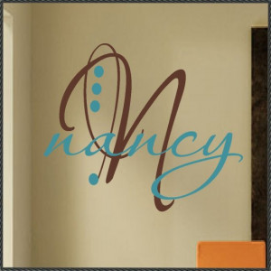 Vinyl Wall Words Quotes Decal Custom Initial