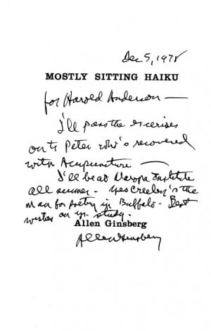 Fig. 2 –Allen Ginsberg’s handwriting