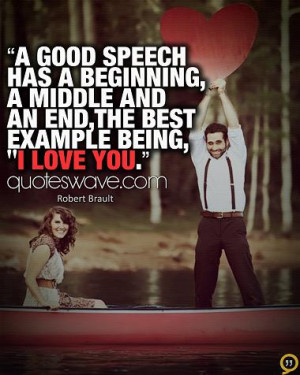 good speech has a beginning Love quote pictures