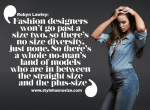 This is what Robyn Lawley posted on Facebook: