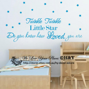 Details about Twinkle Twinkle Little Star Wall Quotes Vinyl Decal ...