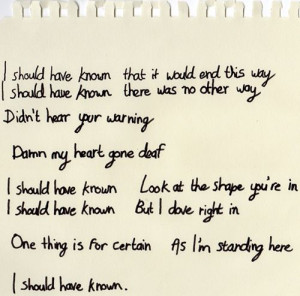 Foo Fighters ~ 'I Should Have Known' lyrics. Krist N. plays some ...