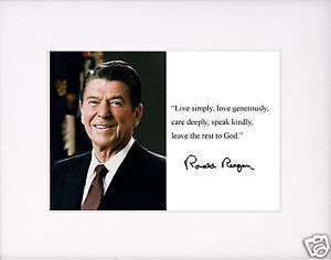 Ronald-Reagan-live-simply-Autograph-Famous-Quote-Large-Matted-Photo ...