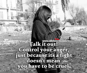 Control Your Anger. Talk It Out!
