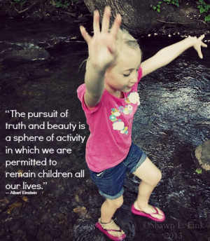 The pursuit of truth and beauty is a sphere of activity in which we ...