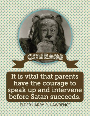 Relief Society Handout - Courageous Parenting #lds