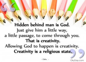 imagem hidden behind man is god osho