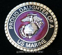 Details about PROUD DAUGHTER OF A US MARINE PIN MARINES IRAQ DAD MOM