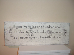 Winnie the pooh 100 years quote wooden sign plaque