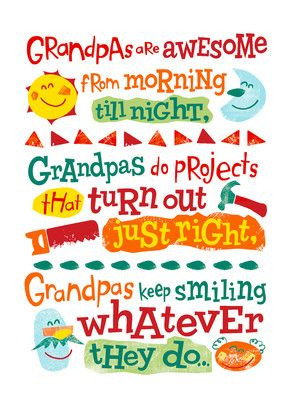 Colorful Sunshiny Grandpa Father's Day Card