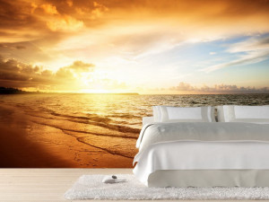 sunset beach wall mural is part of beach wall murals bringing beach ...