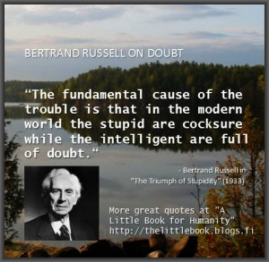 Bertrand Russell Quotes Cocksure