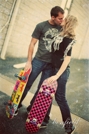 Skater couple engagement session: Joplin wedding photographer