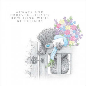 Tatty teddy with lovely bouquet for forever friend