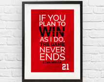 Stan Mikita #21 Chicago Blackhawks Inspirational Plan Quote Poster ...