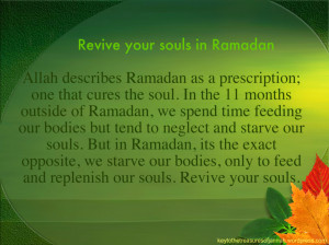 revive your souls in ramadan