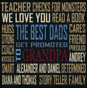 ... grandpa quote- special gift for new dad or grandpa- monogrammed art