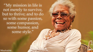 In Honor of Maya Angelou