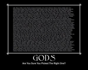 Atheism picking the right god