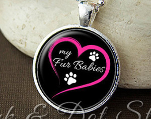 Love My Fur Babies Necklace, Pet Lover Gift, Fur Baby Gift, Dog Lover ...