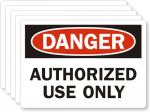 ... only for use by authorized personnel 3 5 x5 authorized use only