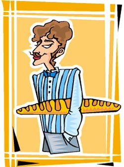 Really funny jokes: funny drawing of french guy with bread or baguette ...