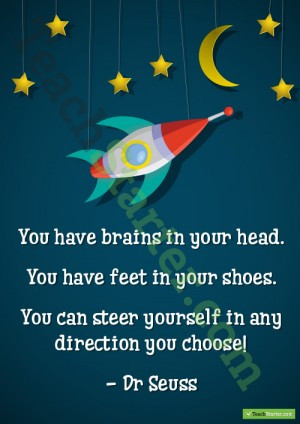 You can steer yourself in any direction you choose! ~ Dr Seuss