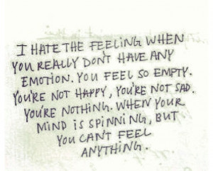 feel nothing